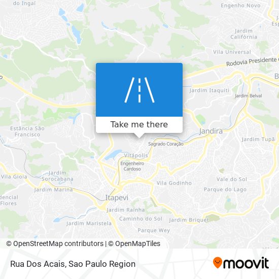Mapa Rua Dos Acais
