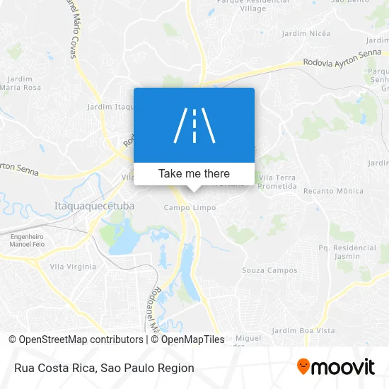Rua Costa Rica map