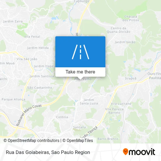 Rua Das Goiabeiras map