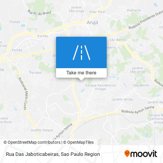 Mapa Rua Das Jaboticabeiras