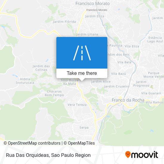 Rua Das Orquídeas map