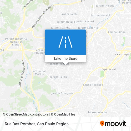 Mapa Rua Das Pombas