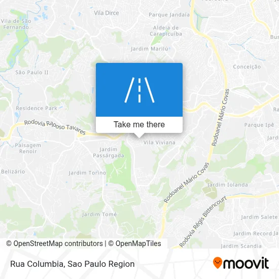 Rua Columbia map