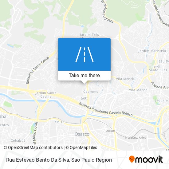 Rua Estevao Bento Da Silva map