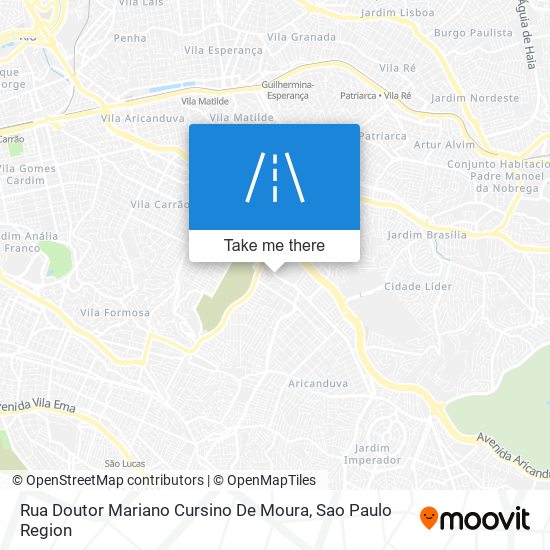 Mapa Rua Doutor Mariano Cursino De Moura