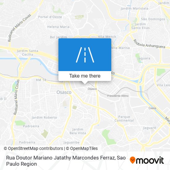 Mapa Rua Doutor Mariano Jatathy Marcondes Ferraz