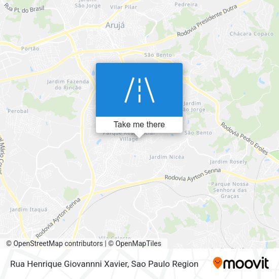 Rua Henrique Giovannni Xavier map