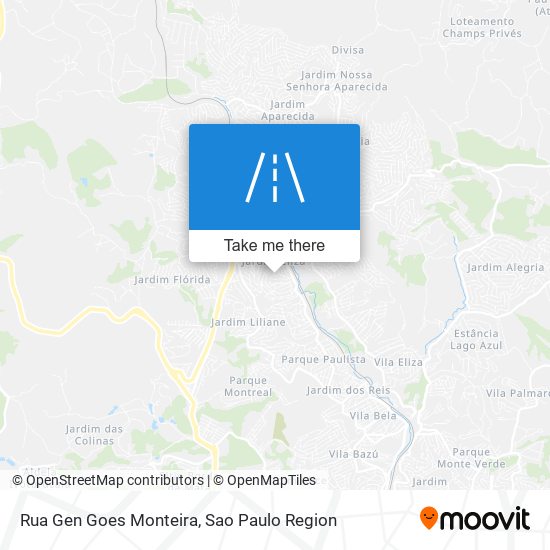 Mapa Rua Gen Goes Monteira