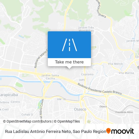 Rua Ladislau Antônio Ferreira Neto map