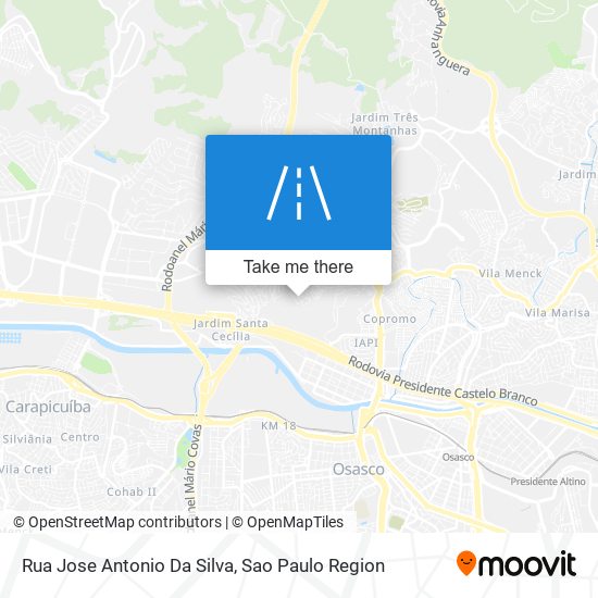 Mapa Rua Jose Antonio Da Silva