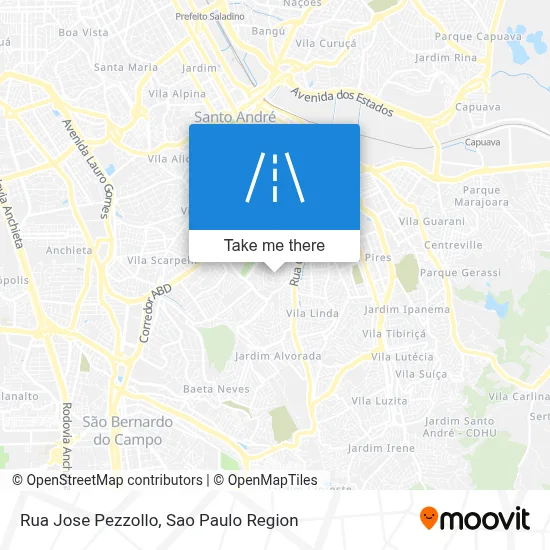 Rua Jose Pezzollo map