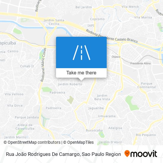 Rua João Rodrigues De Camargo map