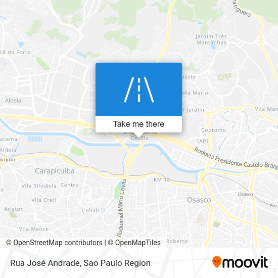 Rua José Andrade map