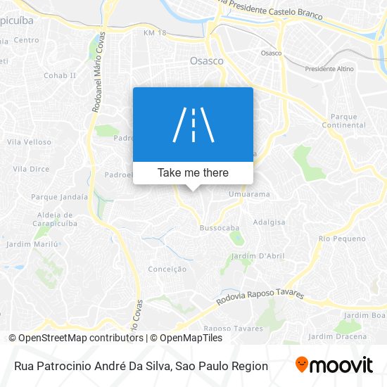 Rua Patrocinio André Da Silva map