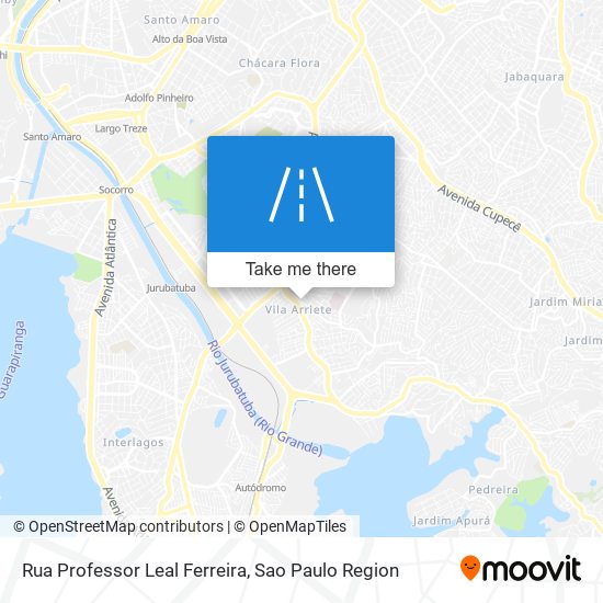 Mapa Rua Professor Leal Ferreira