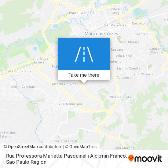 Mapa Rua Professora Marietta Pasquinelli Alckmin Franco