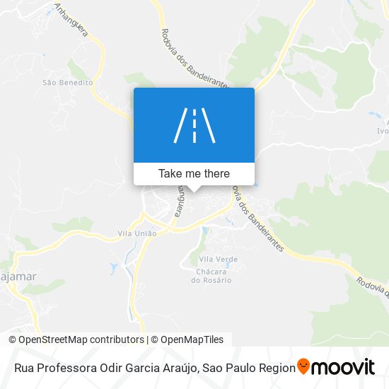 Mapa Rua Professora Odir Garcia Araújo