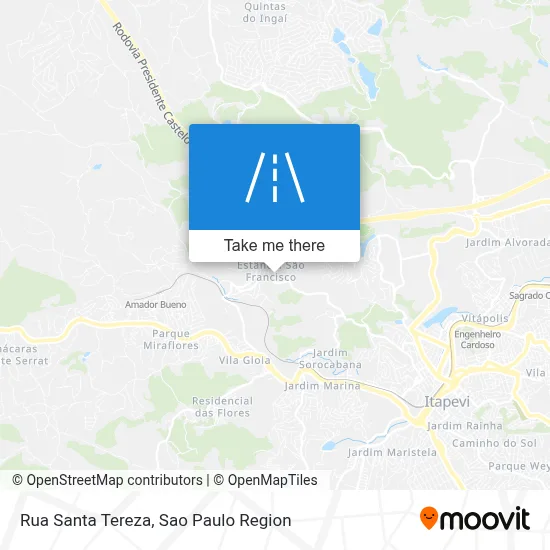 Rua Santa Tereza map