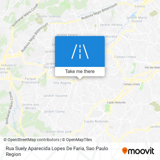 Mapa Rua Suely Aparecida Lopes De Faria