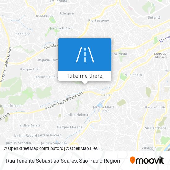 Mapa Rua Tenente Sebastião Soares