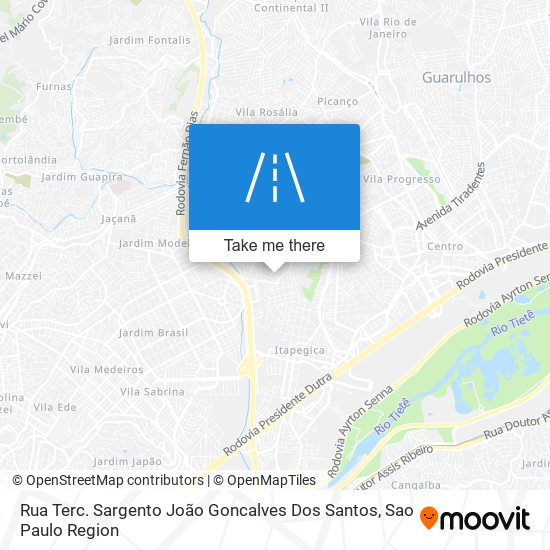 Mapa Rua Terc. Sargento João Goncalves Dos Santos