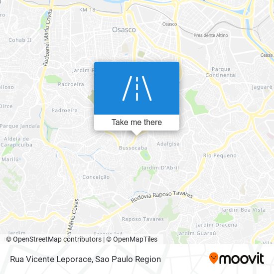 Rua Vicente Leporace map