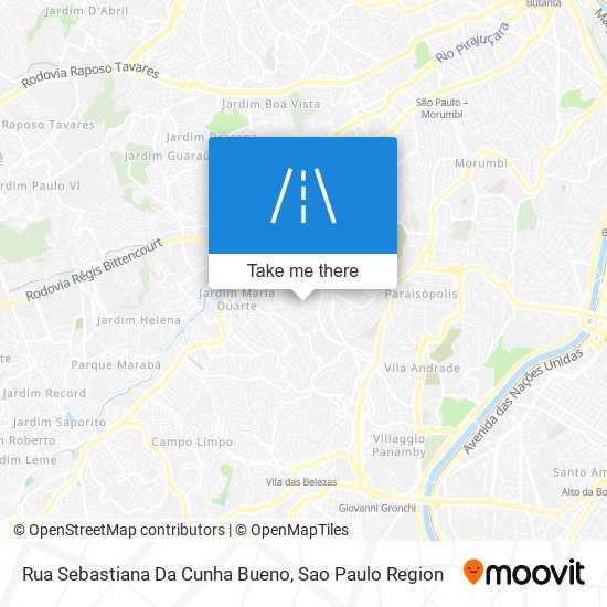 Rua Sebastiana Da Cunha Bueno map