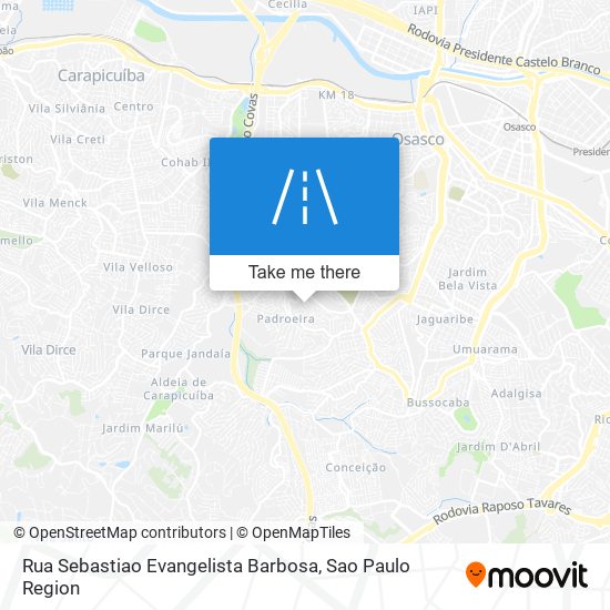 Rua Sebastiao Evangelista Barbosa map