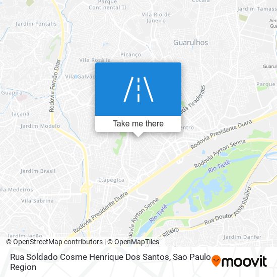 Mapa Rua Soldado Cosme Henrique Dos Santos