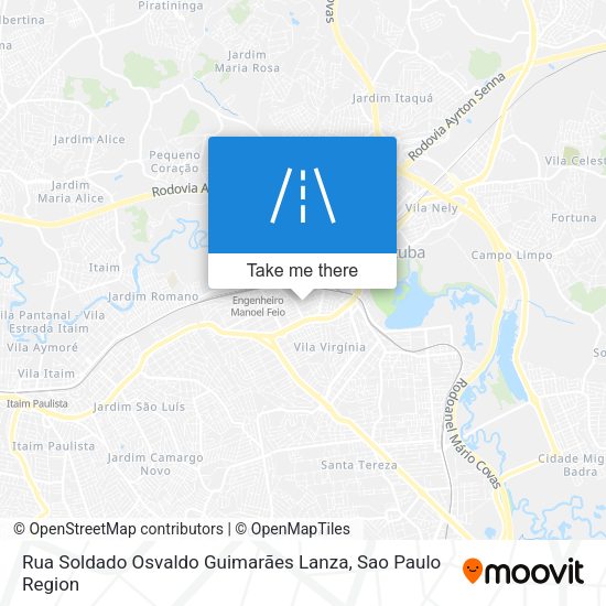 Rua Soldado Osvaldo Guimarães Lanza map