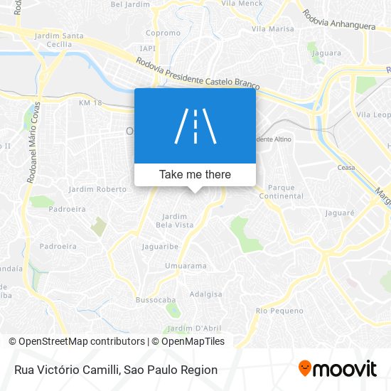 Mapa Rua Victório Camilli