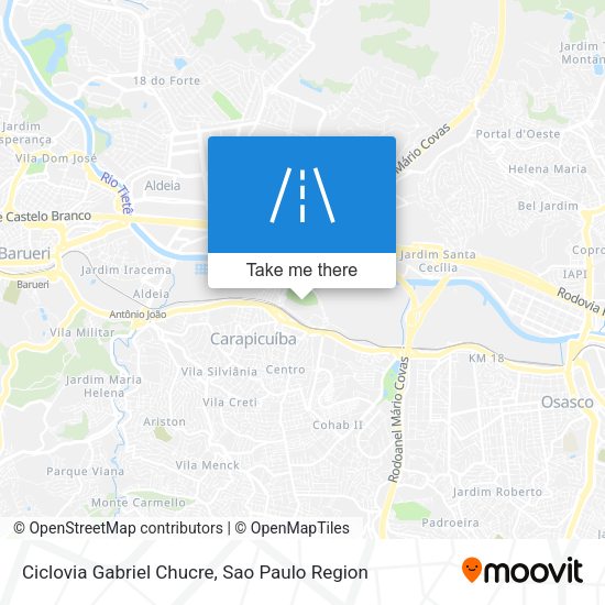 Ciclovia Gabriel Chucre map