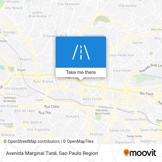 Avenida Marginal Tietê map
