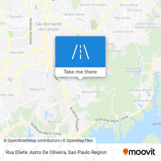 Mapa Rua Eliete Justo De Oliveira