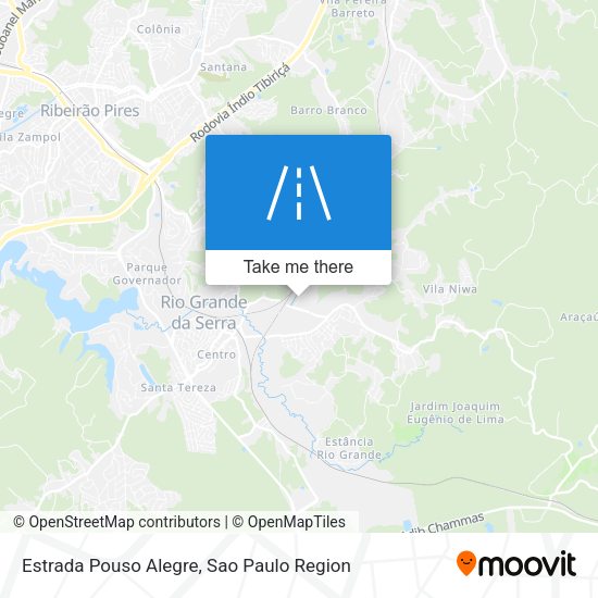 Estrada Pouso Alegre map