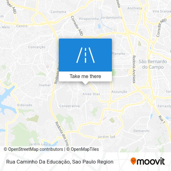Rua Caminho Da Educação map