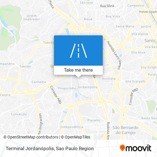 Mapa Terminal Jordanópolis