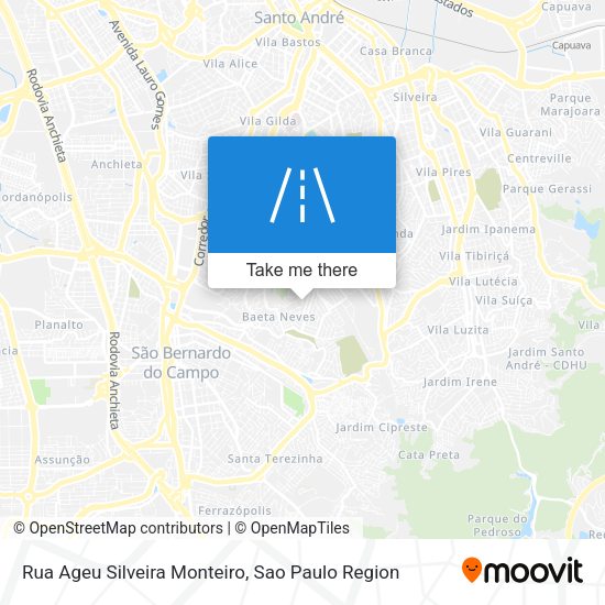 Rua Ageu Silveira Monteiro map