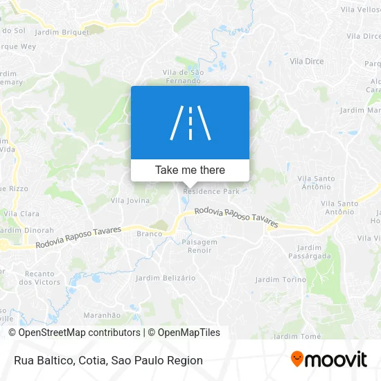 Rua Baltico, Cotia map
