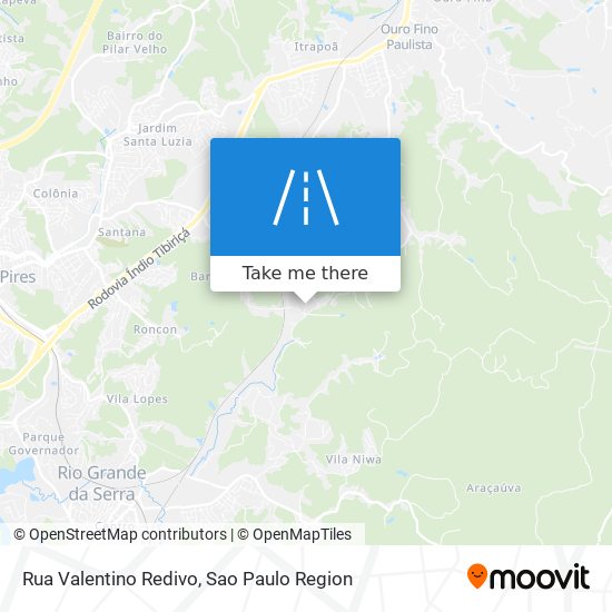 Mapa Rua Valentino Redivo