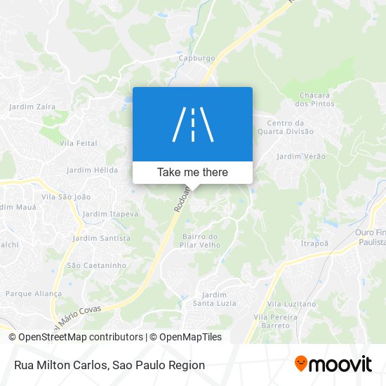 Mapa Rua Milton Carlos