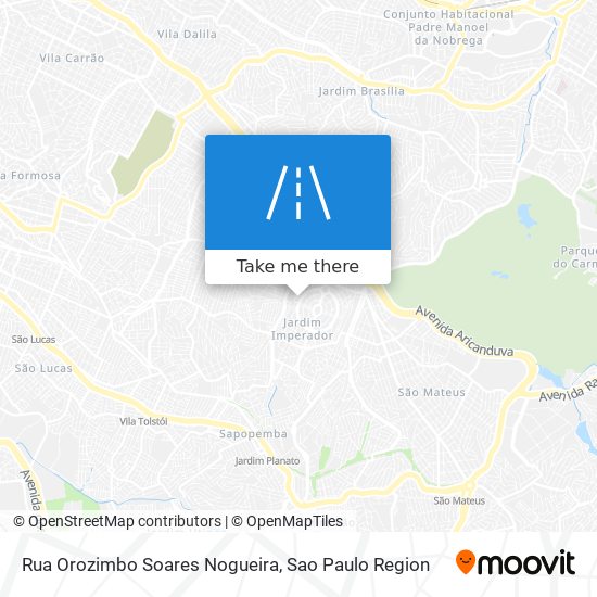 Mapa Rua Orozimbo Soares Nogueira