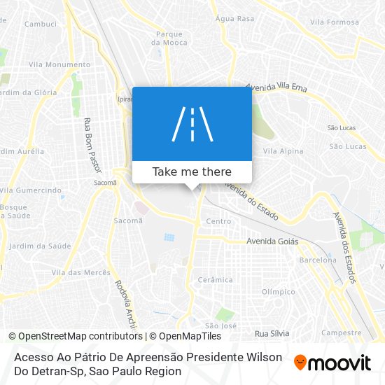 Mapa Acesso Ao Pátrio De Apreensão Presidente Wilson Do Detran-Sp