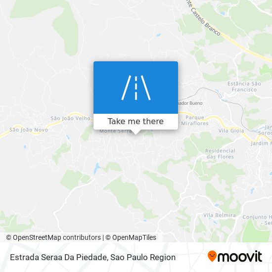 Mapa Estrada Seraa Da Piedade