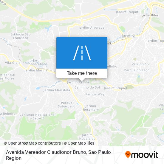 Mapa Avenida Vereador Claudionor Bruno