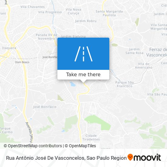 Rua Antônio José De Vasconcelos map