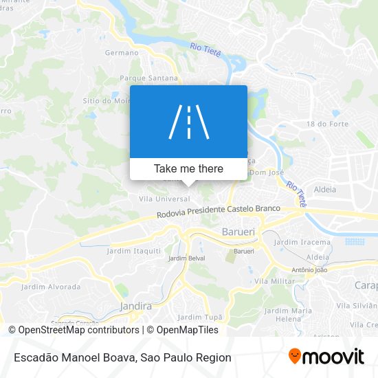 Escadão Manoel Boava map
