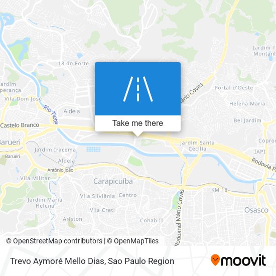 Trevo Aymoré Mello Dias map