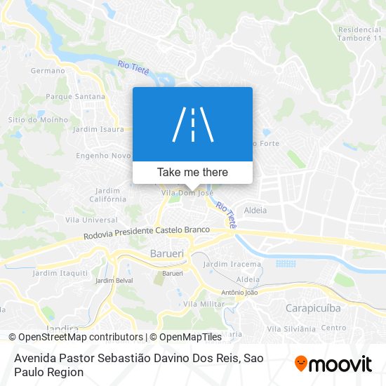 Avenida Pastor Sebastião Davino Dos Reis map