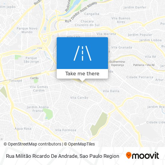 Mapa Rua Militão Ricardo De Andrade